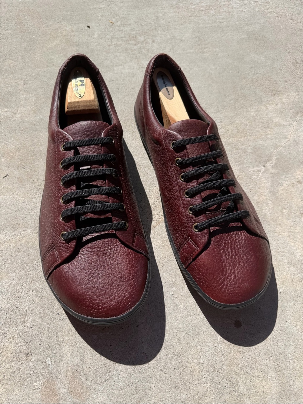 Birchbury Bramford New burgundy sneakers leather luxury shoes sz 11 men’s eu 45 - Picture 2 of 12